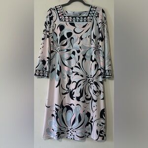 Emilio Pucci Pastel Floral Long Sleeve Dress